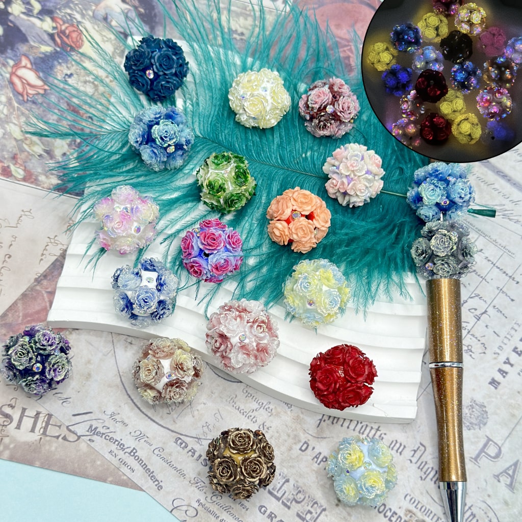 Ab Color Luminous Shiny Glittery Mini Cute Multi-Color Flowers AB Color Mini Rh ...