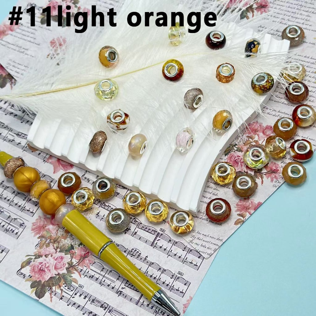 Exquisite Multi-Color Wheel Abcaus Acrylic Beads with Large Hole, 14MM