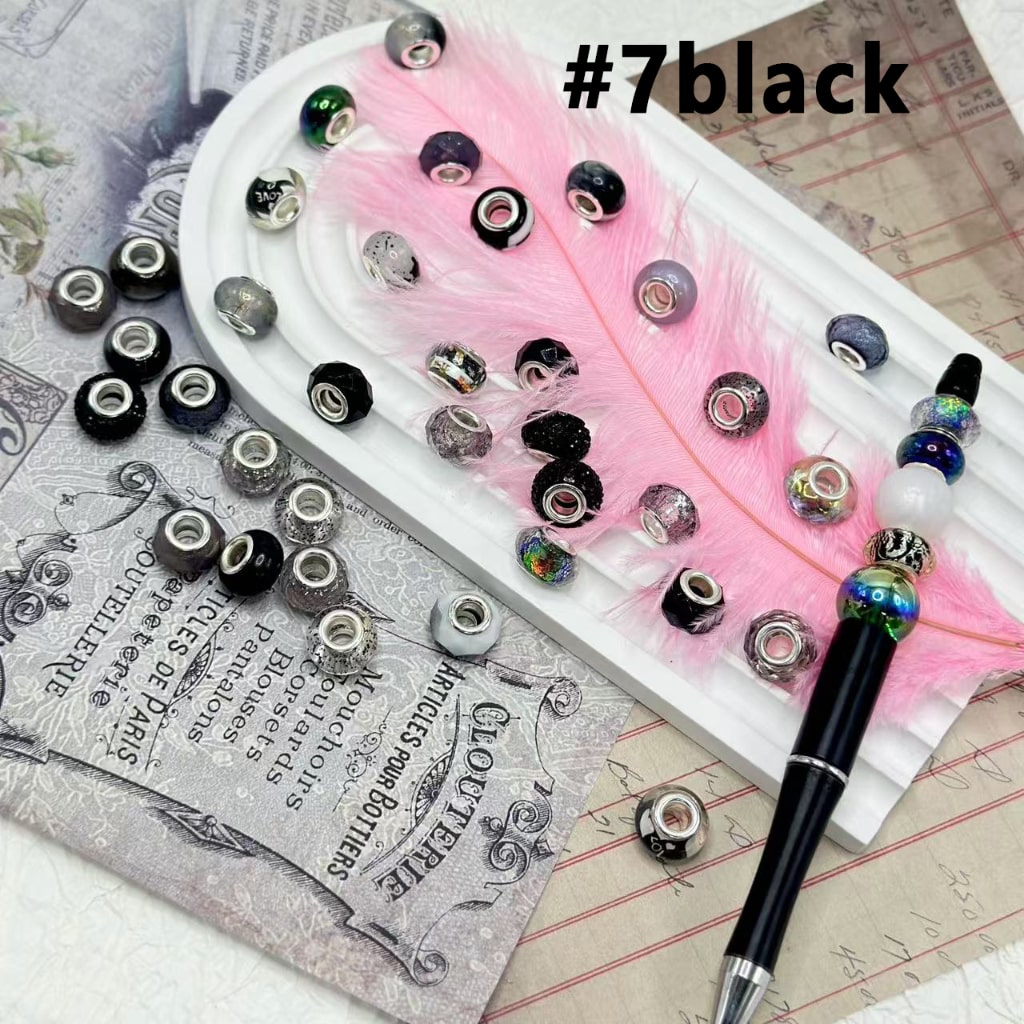 Exquisite Multi-Color Wheel Abcaus Acrylic Beads with Large Hole, 14MM