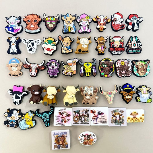 かわいい牛シリーズ シリコンフォーカルビーズ ランダムミックス