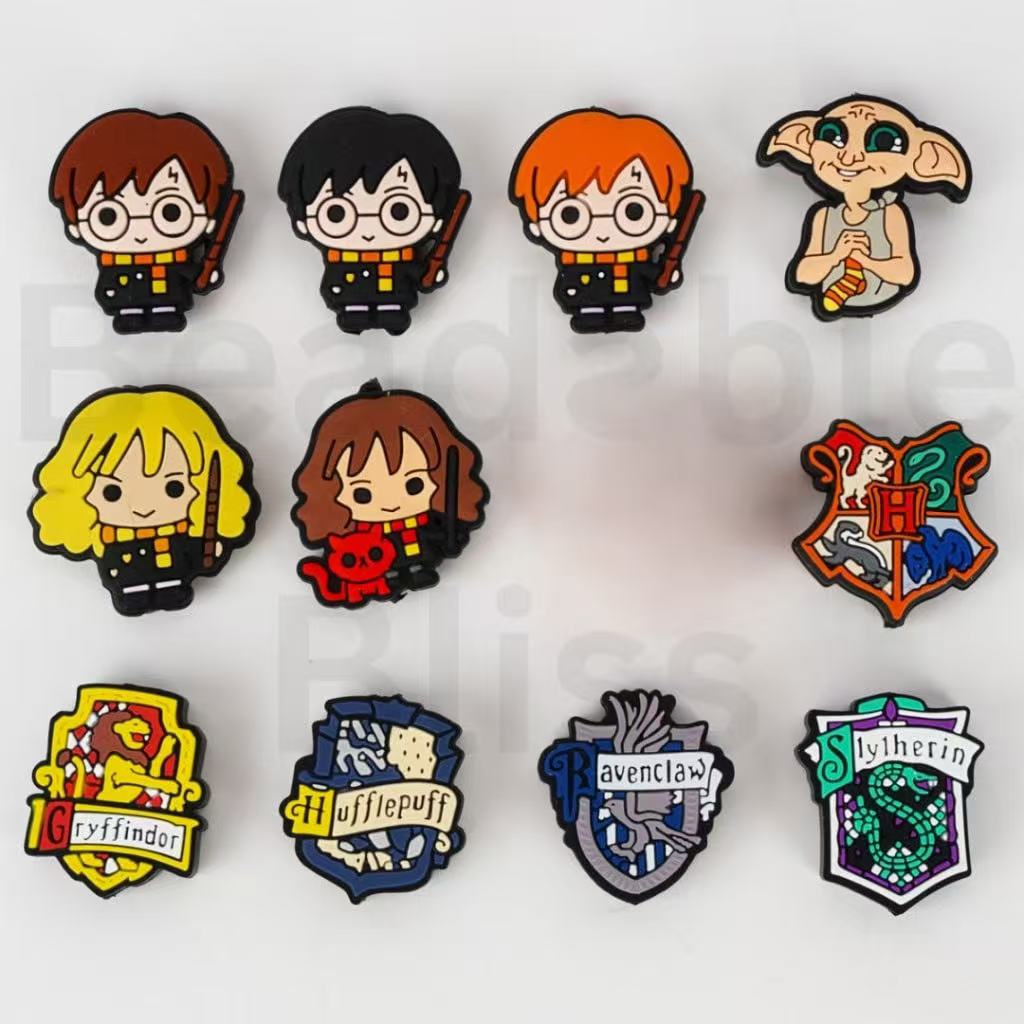 Harry Potte Series Silicone Focal Beads, Random Mix
