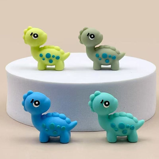 3D Mini Cute Dinosaurs Silicone Focal Beads