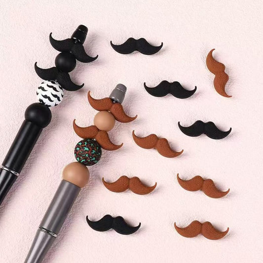 Vivid Men's Beard Mustache Silicone Focal Beads