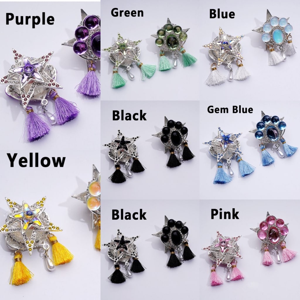 Delicate Fancy Silver Alloy Star Leaf with Clear &  Multi-Color Shiny Rhinestones Mini Bubble Balls Cute Tassel White Pearl Pendant Acrylic Beads, Around 46*64MM