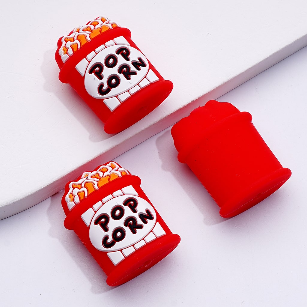 Corn Silicone Rings 3D Yummy Vivid Pop Corn Silicone Focal Beads – Beadable Bliss