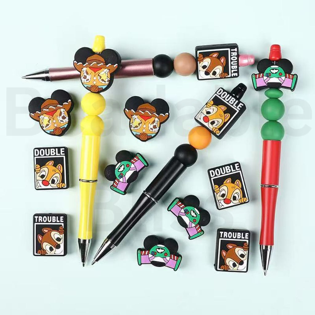 Cute Chipmunks Dal Chip Micki Wood Buzz Lightyea Toy Stor Cartoon Silicone Focal Beads