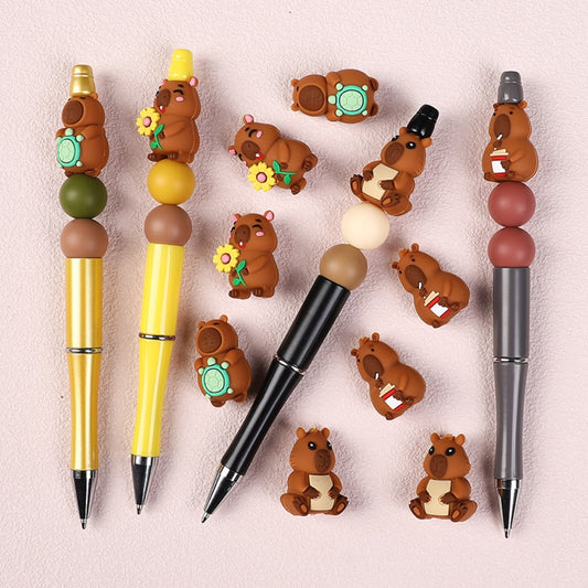 3D Little Cute Capybara Animal Silicone Focal Beads