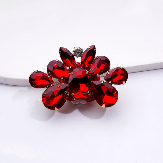 Red gemstone headband on a white background

