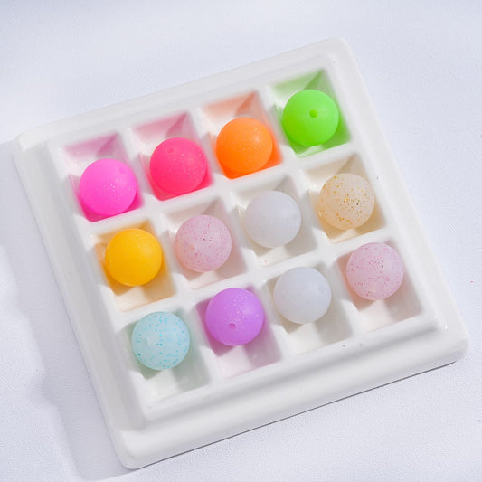 ネオンビーズ グリッターソリッドカラー 15mm