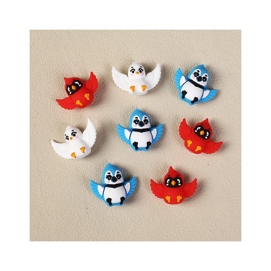 3D Silicone Focal Beads with Various Kind Spread Wings Bird Series