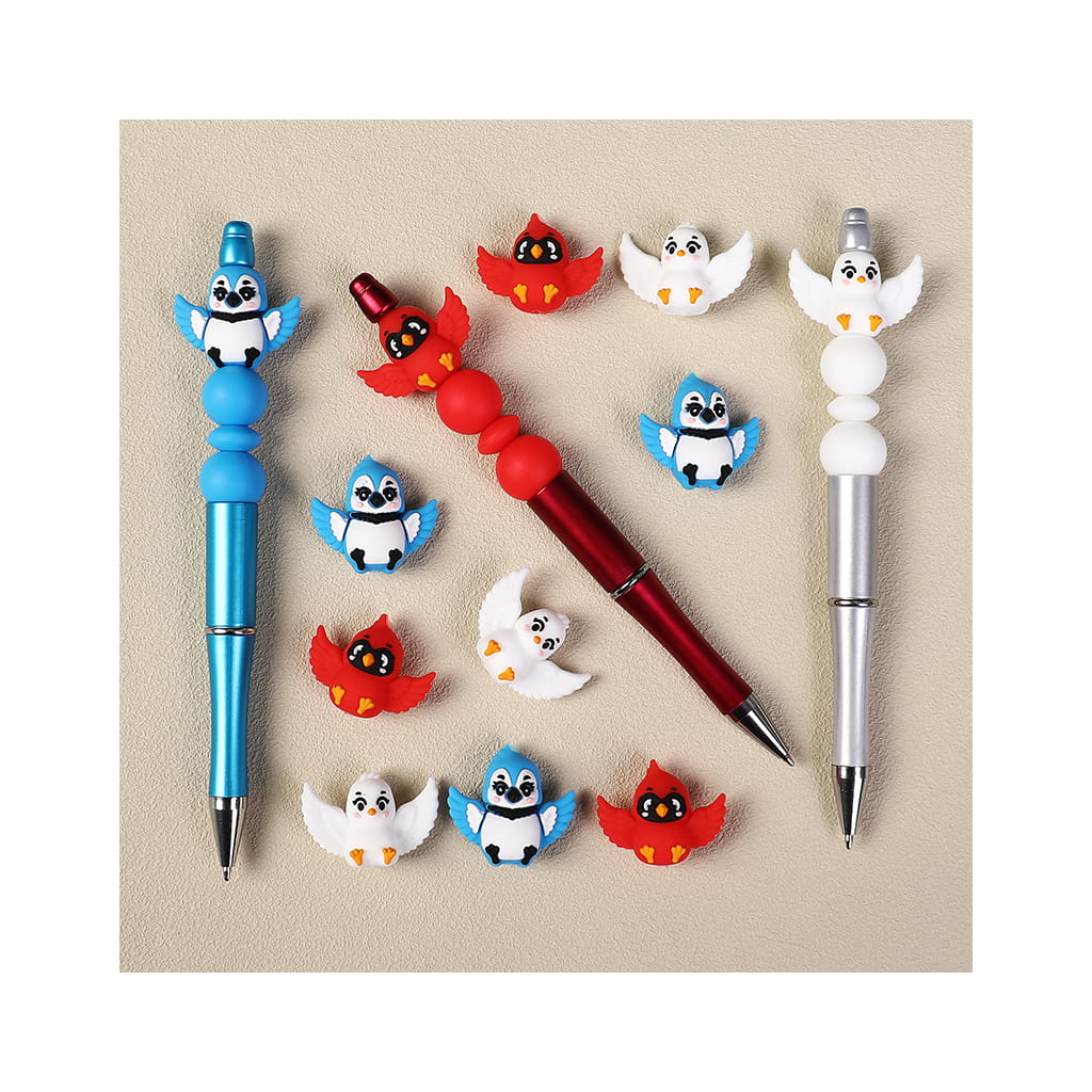 3D Silicone Focal Beads with Various Kind Spread Wings Bird Series