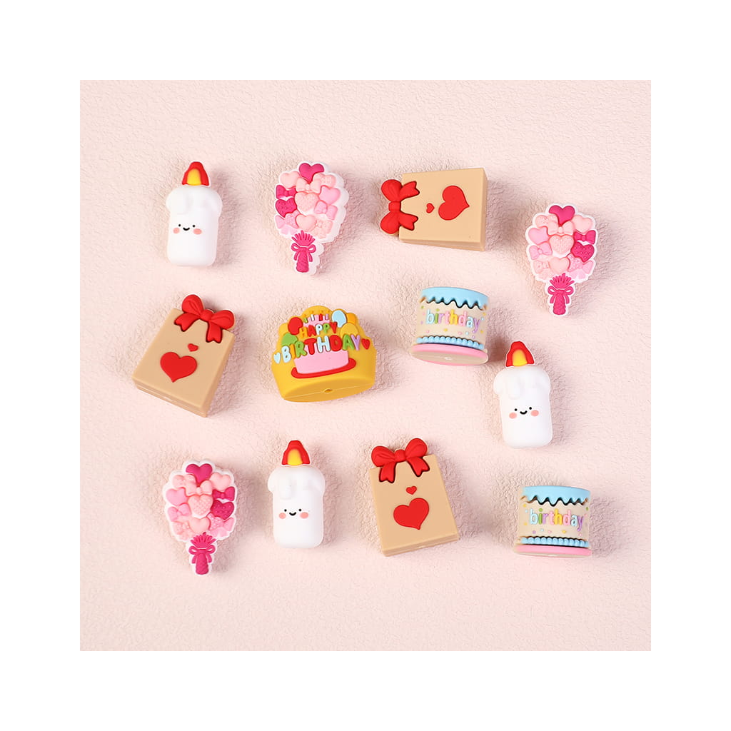 3D Birthday Theme Series Focal Beads