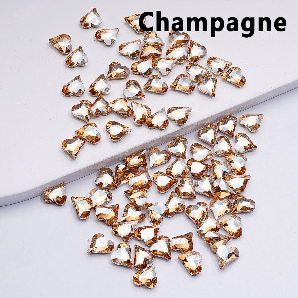 Mini Cute Shiny Hearts Charm for Jewelry Accessories, 8*9MM
