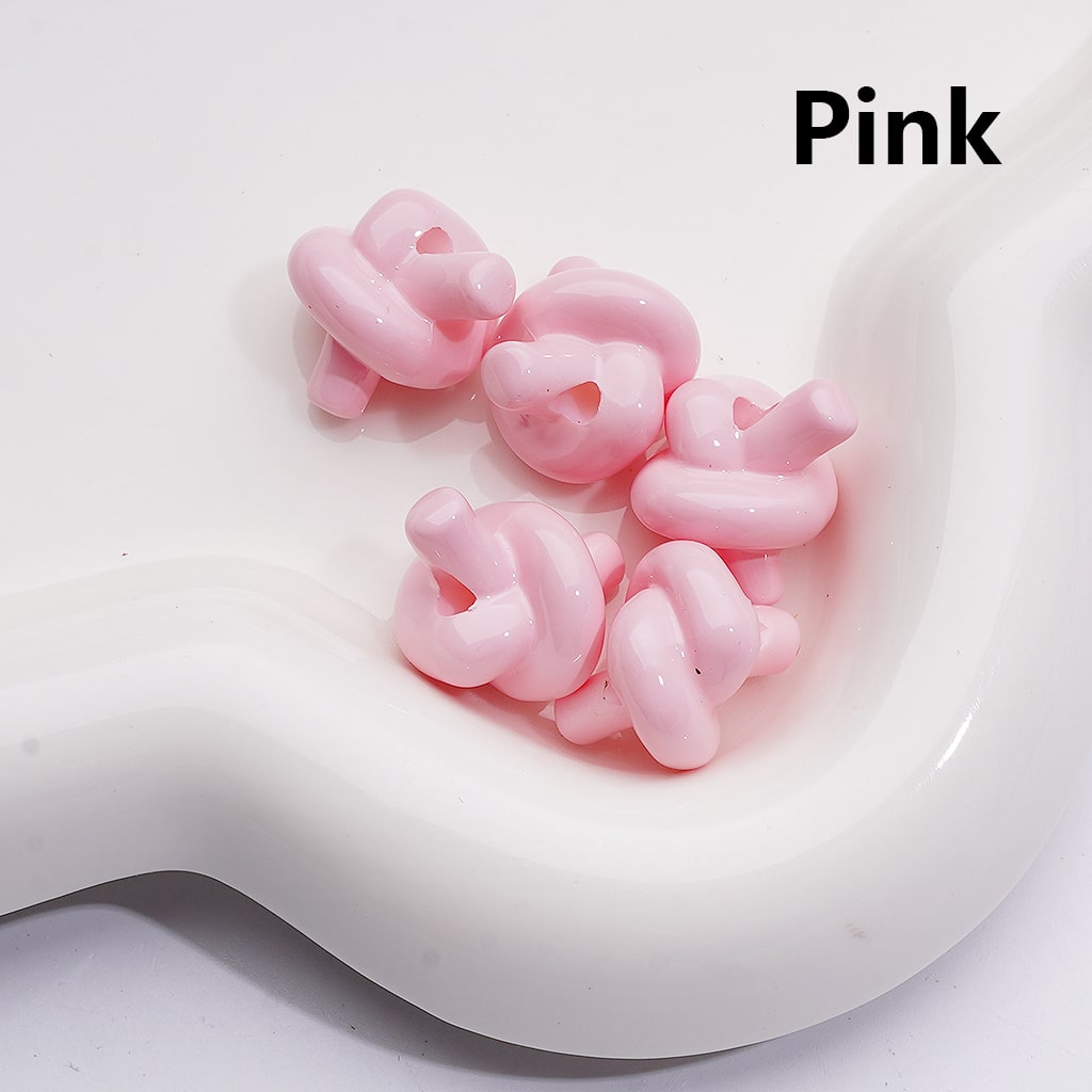 Cute Knot Tie Acrylic Beads in Solid Color, Around 15*17MM, (Single Color is available for 200pcs(Whole bag))
