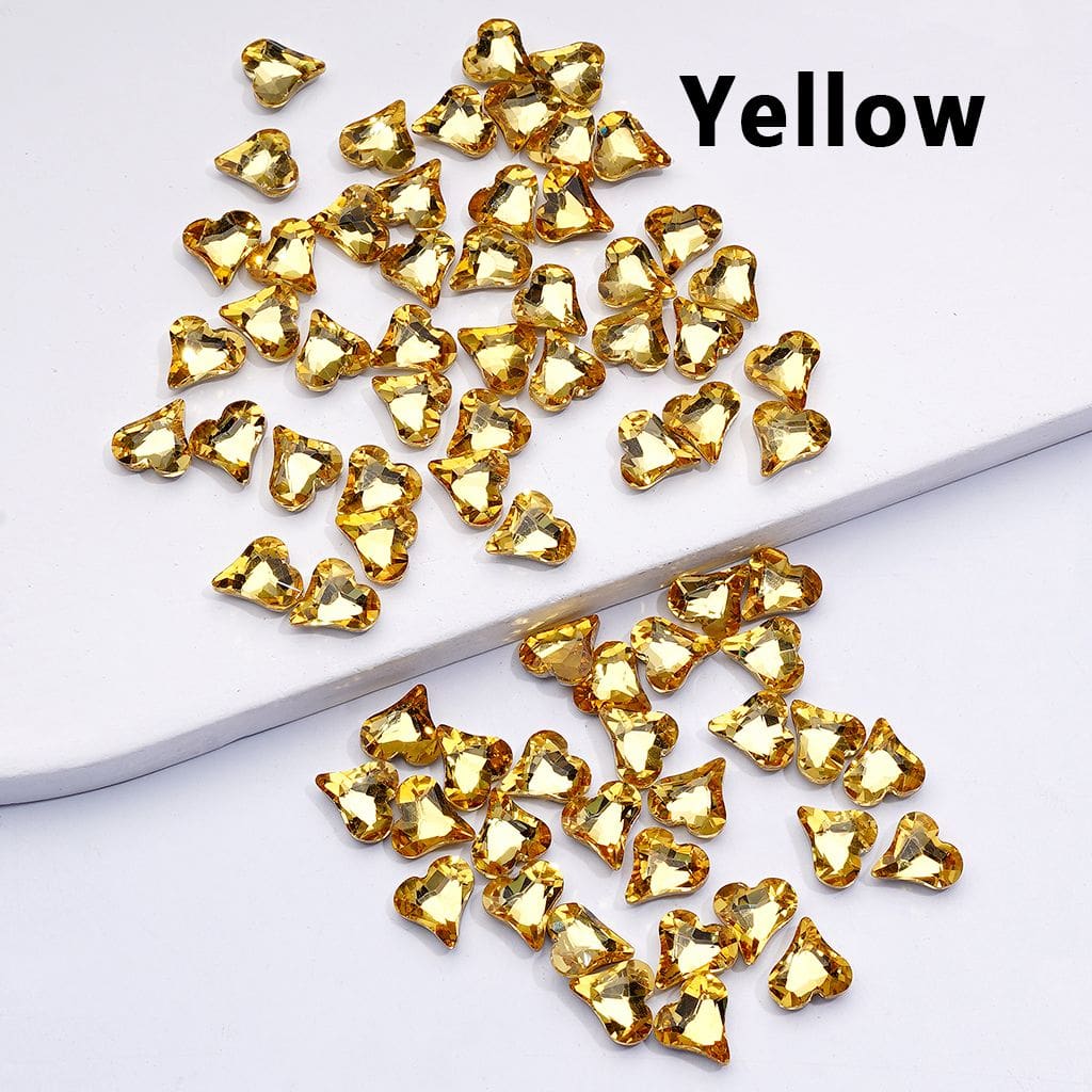 Mini Cute Shiny Hearts Charm for Jewelry Accessories, 8*9MM