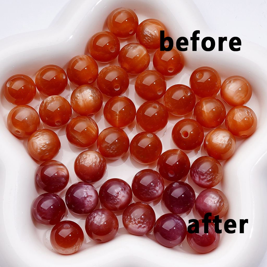 Light Variation Color Changing Round Acrylic Beads, 14MM
