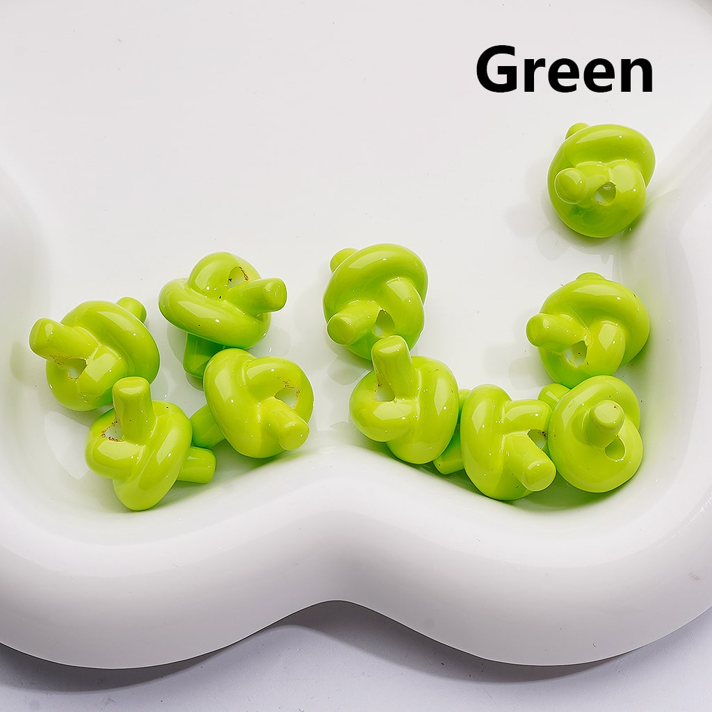 Cute Knot Tie Acrylic Beads in Solid Color, Around 15*17MM, (Single Color is available for 200pcs(Whole bag))