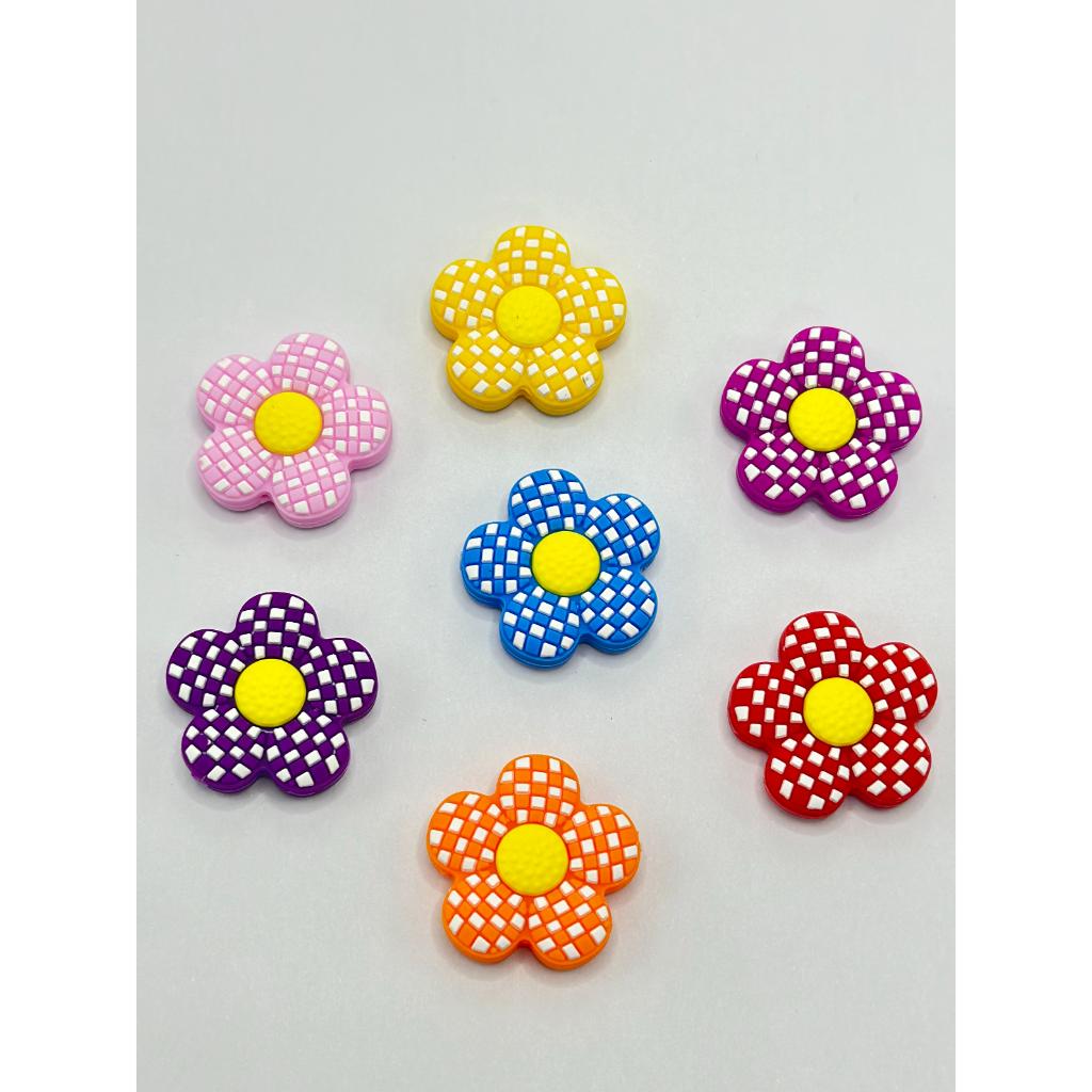 Daisy Plaid Small Colorful Flowers Sunflower Checkered Floral Silicone Daisy plaid small colorful flowers sunflower checkered floral silicone