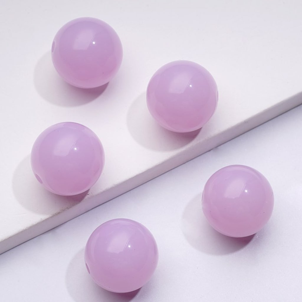 Glossy Jelly Candy Color Round Acrylic Beads, 16MM
