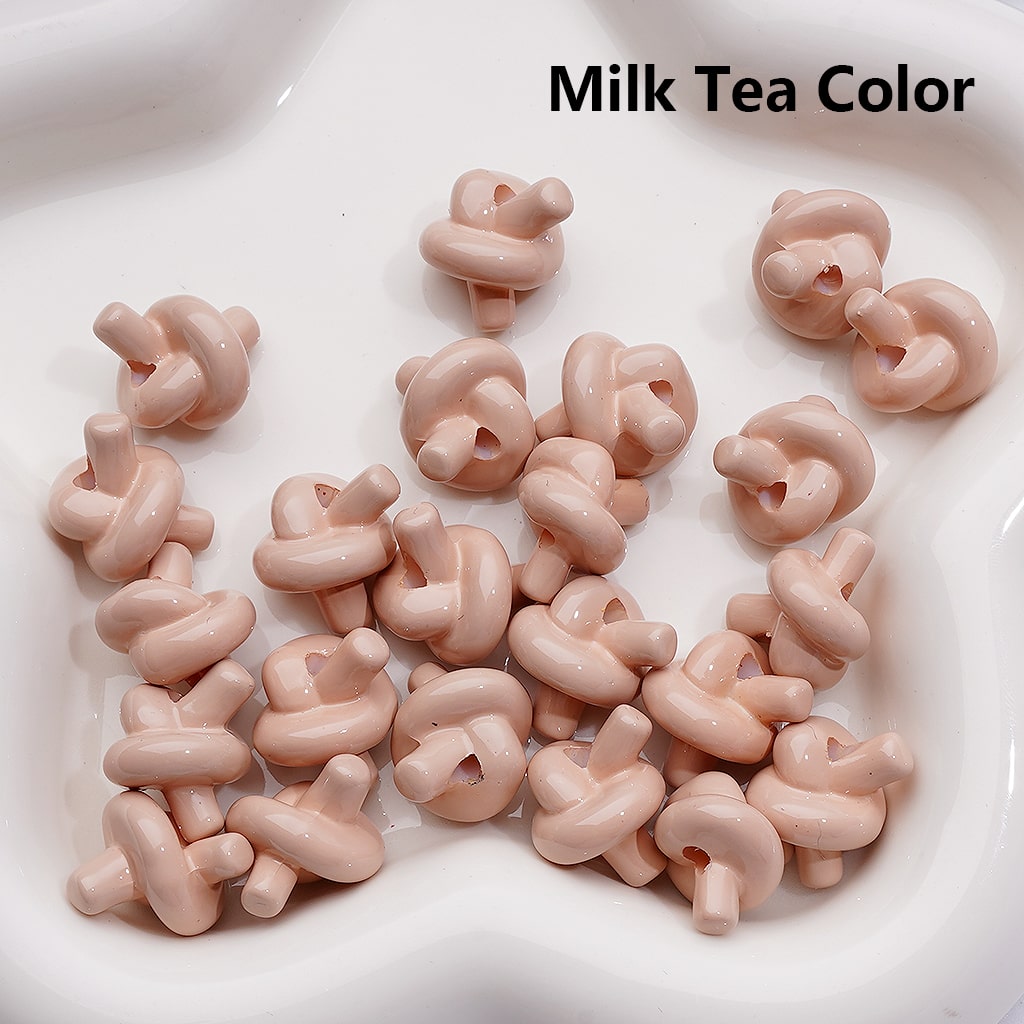 Cute Knot Tie Acrylic Beads in Solid Color, Around 15*17MM, (Single Color is available for 200pcs(Whole bag))
