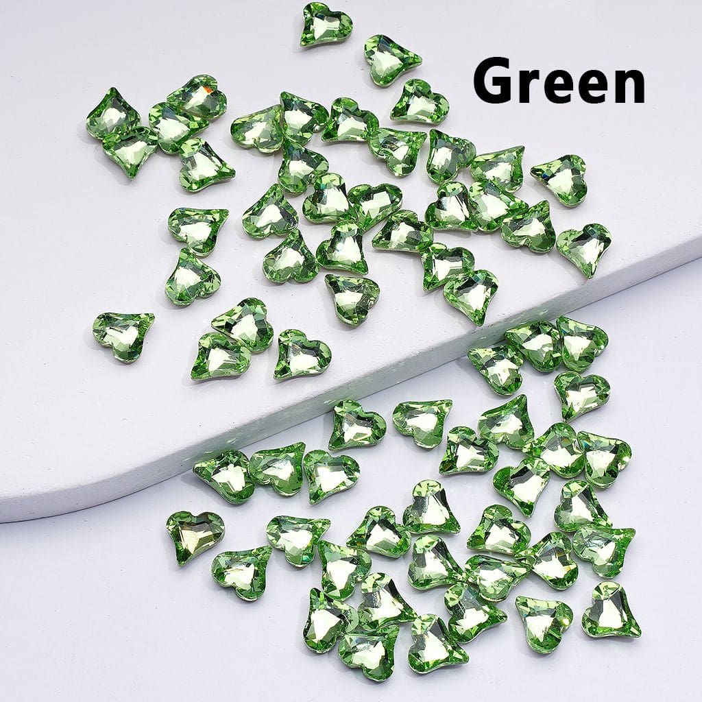 Mini Cute Shiny Hearts Charm for Jewelry Accessories, 8*9MM