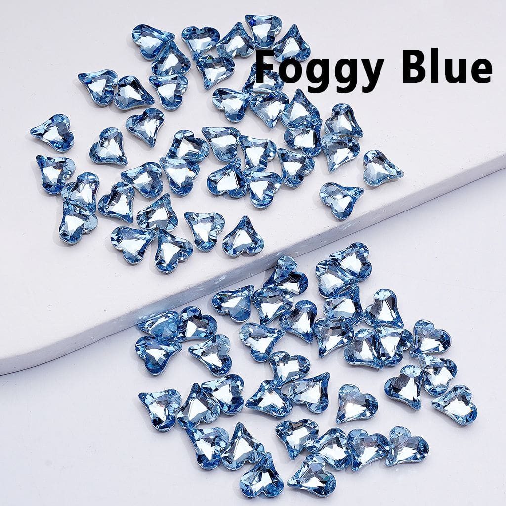Mini Cute Shiny Hearts Charm for Jewelry Accessories, 8*9MM