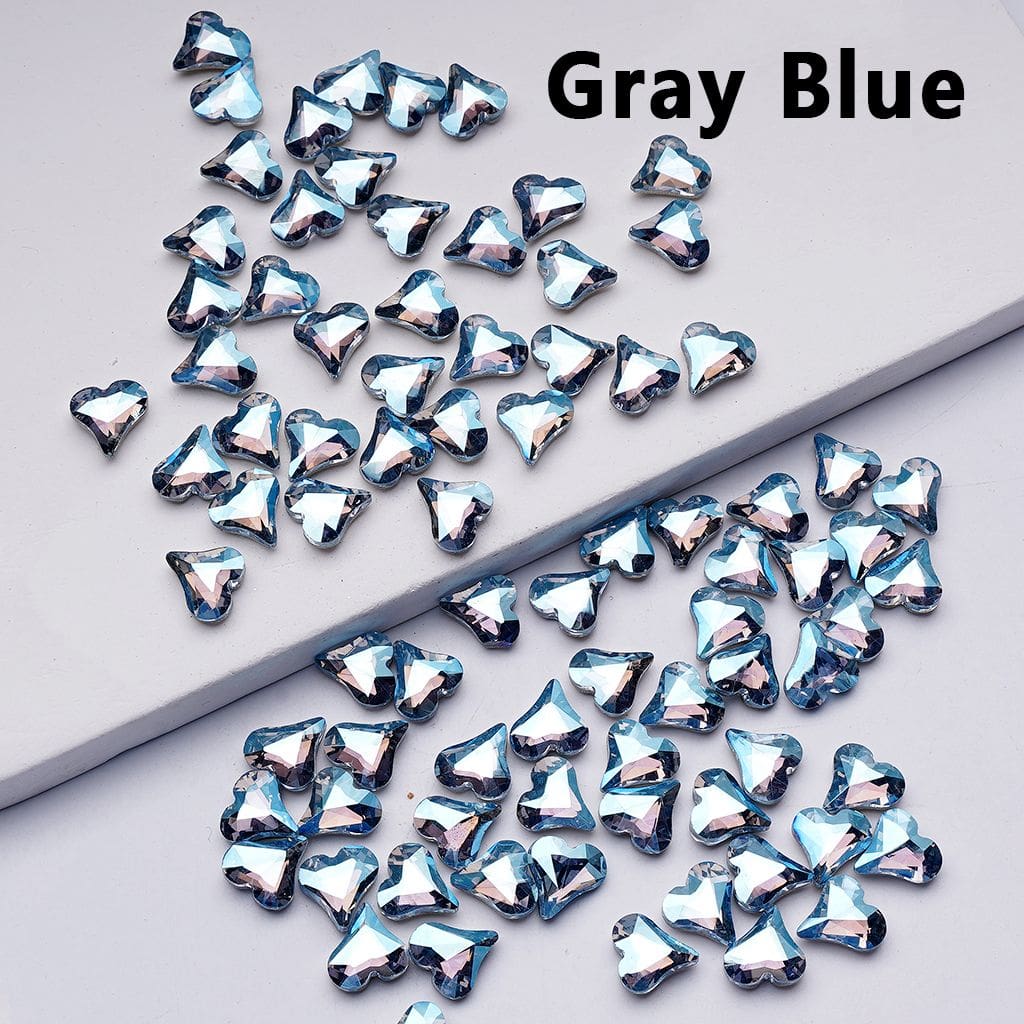 Mini Cute Shiny Hearts Charm for Jewelry Accessories, 8*9MM