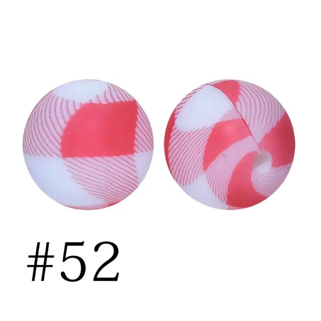 Printed Silicone Beads 15 mm