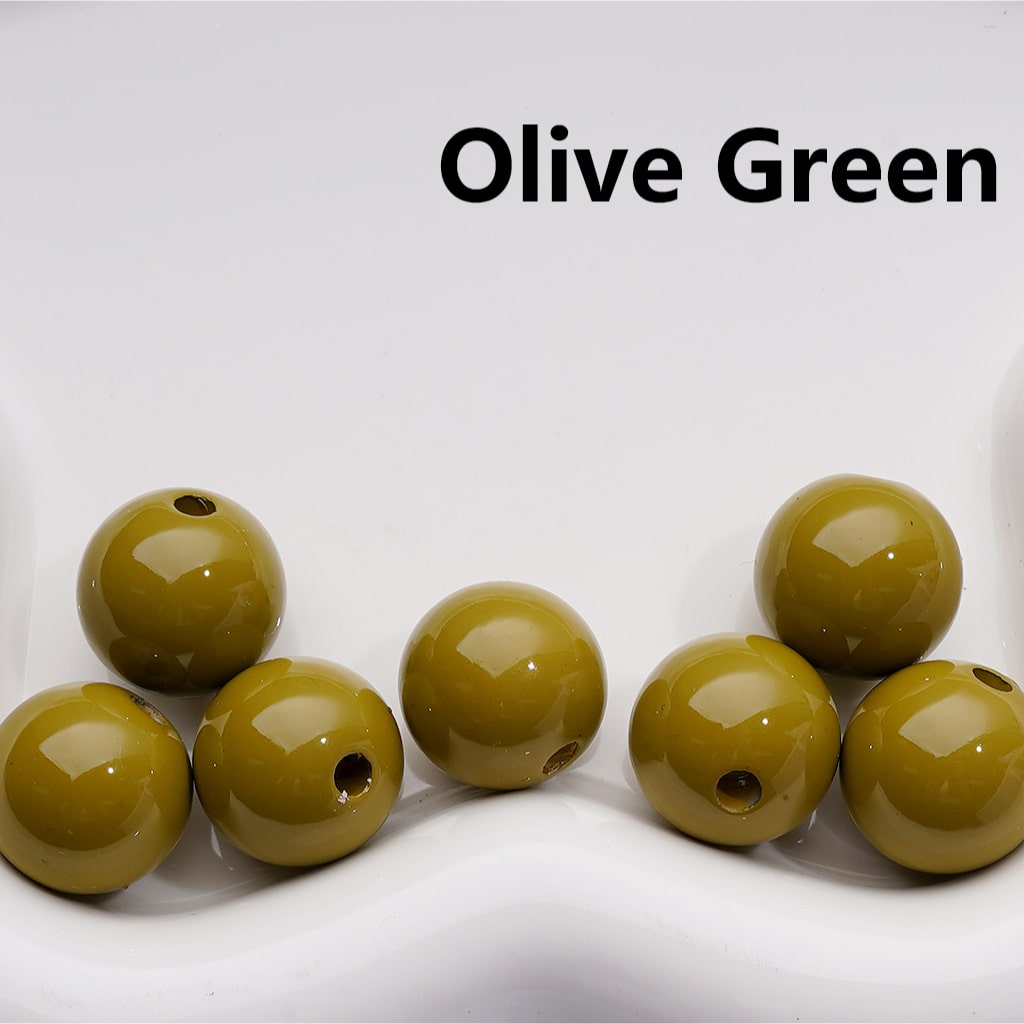 Stoving Varnish Solid Color Round Acrylic Beads, 16MM (Single Color is available for 200pcs(Whole bag))