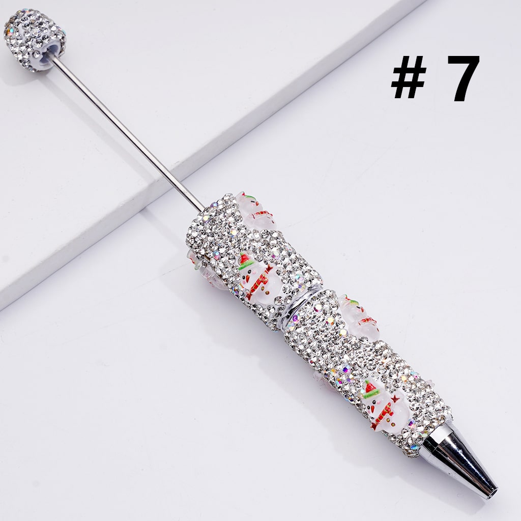 Christmas Series Father Christmas Tree Snowman Gloves Gifts Stars Gingerbread Bells Socks Elk Wreath Clear Rhinestones Beadable Clay Pens