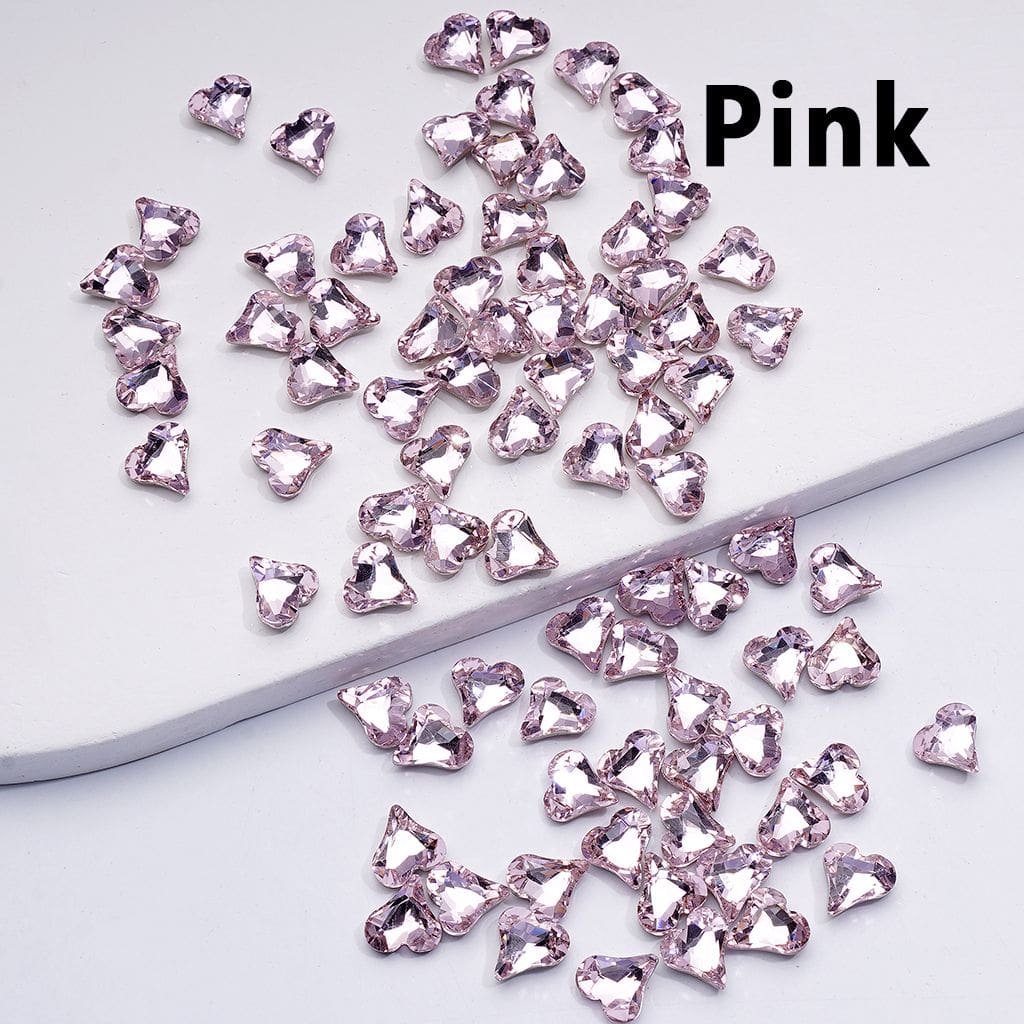 Mini Cute Shiny Hearts Charm for Jewelry Accessories, 8*9MM