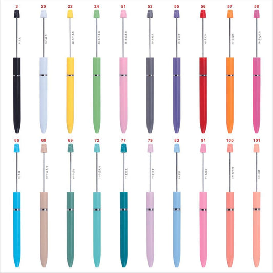 New Style Plastic Beadable Pens - Beaded Pens in Solid Colors