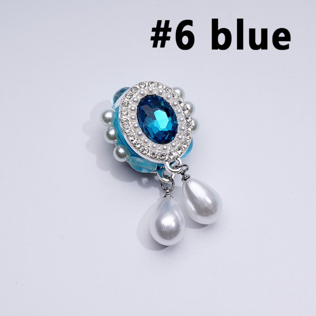 Delicate Fancy Silver Alloy Oval Shape Frame Large Red Rhinestone Inside with Mini Clear Rhinestones White Pearls Pendants Clay Beads, Around 27*48MM