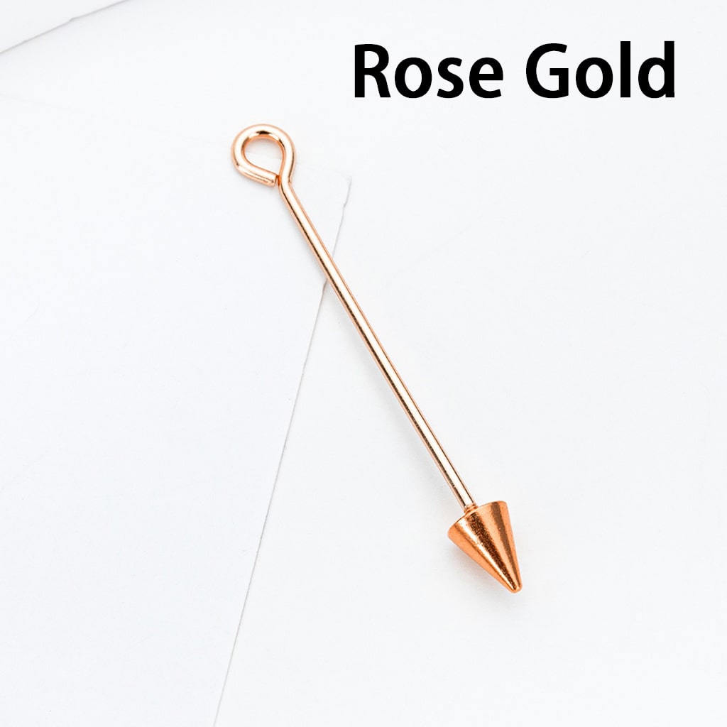DIY Beadable Metal Brass Split Eye Pin Pendant Arrow Bar 51MM