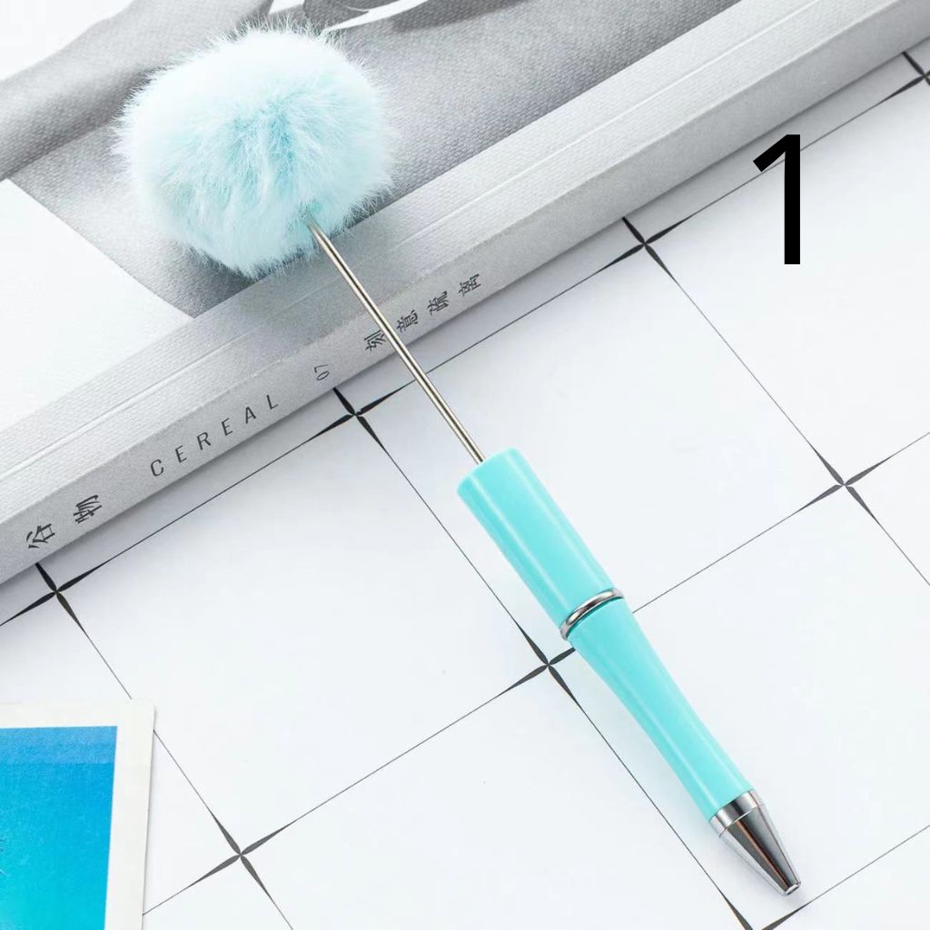 Pom Pom Pens with Pompom Pen Topper, Beadable Pens with Pon Pon Style