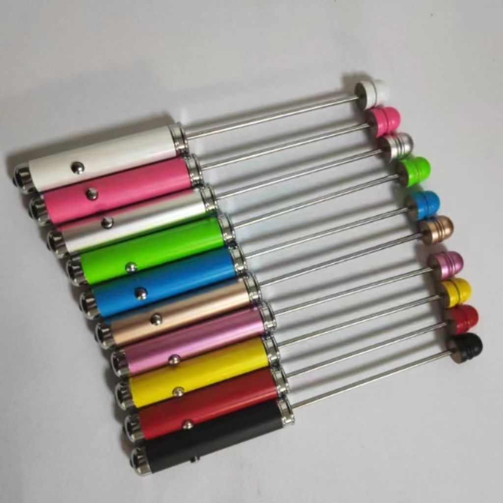 Metal Beadable Flashlight with Led Light, ''NOT A PEN'',  PLEASE READ DESCRIPTION