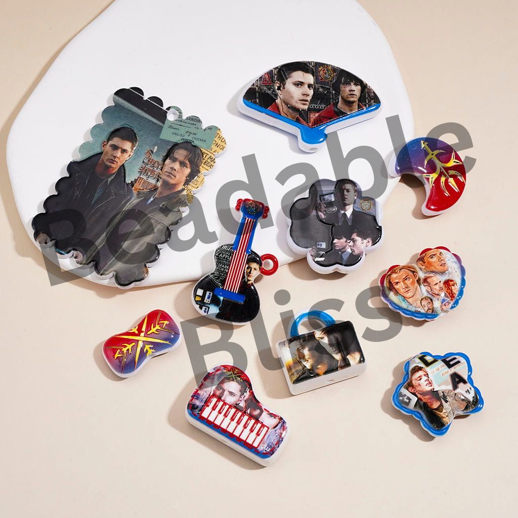 Acrylic Beads Charms Pendants w Devils and Evil Spirits Story American TV Series, Random Mix