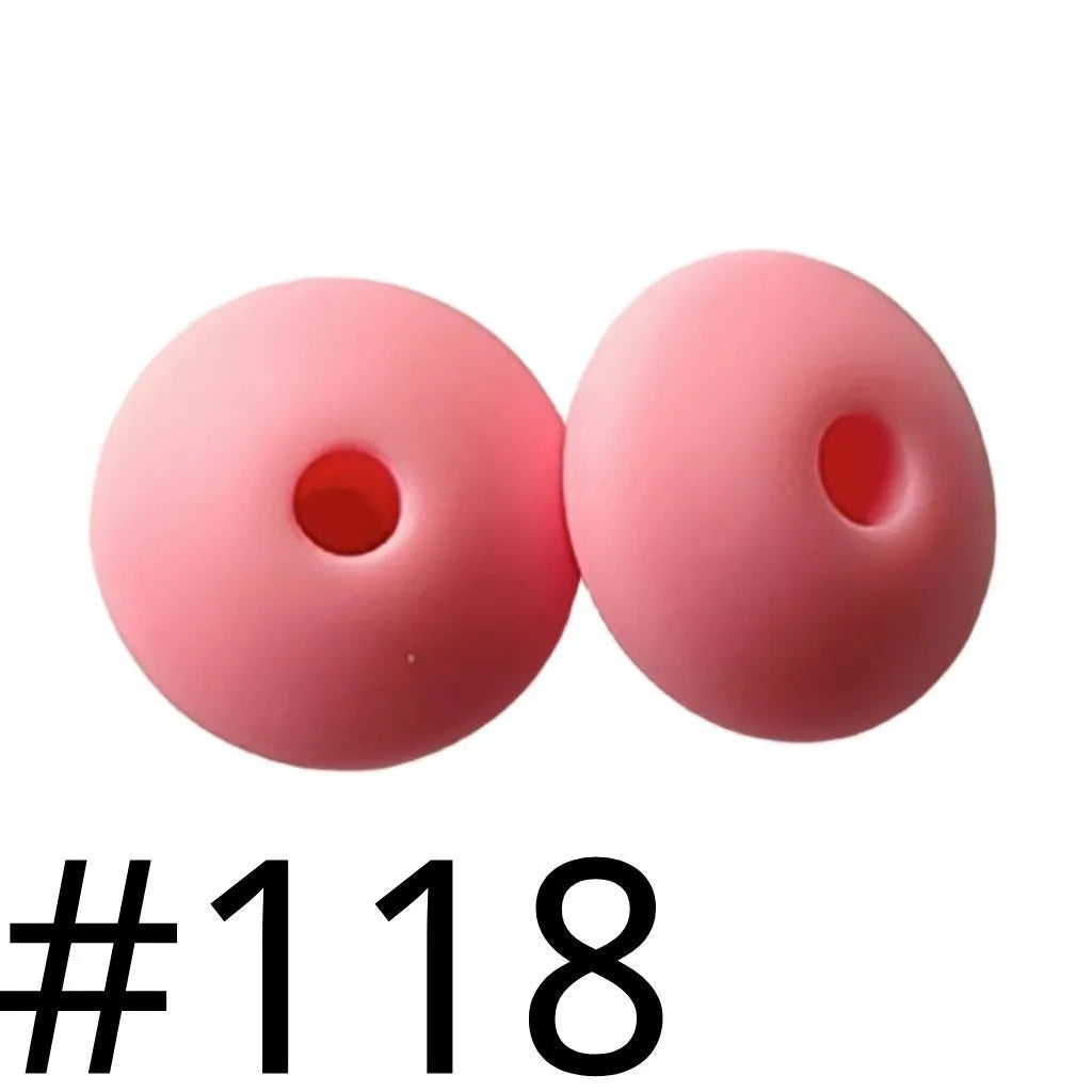 Silicone Lentil Beads 12mm
