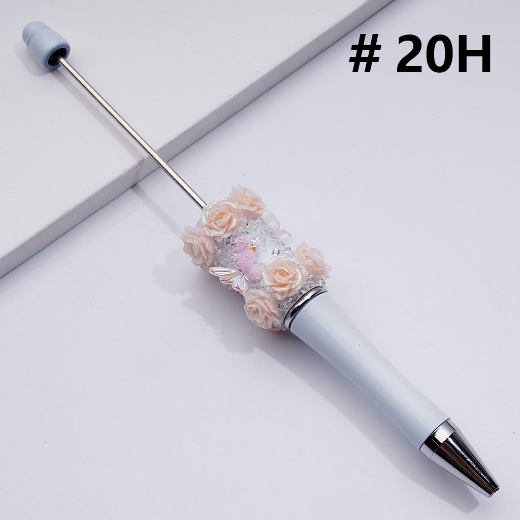 Glitter Shiny Flowers Butterflies Clear Sugar Beadable  Pens