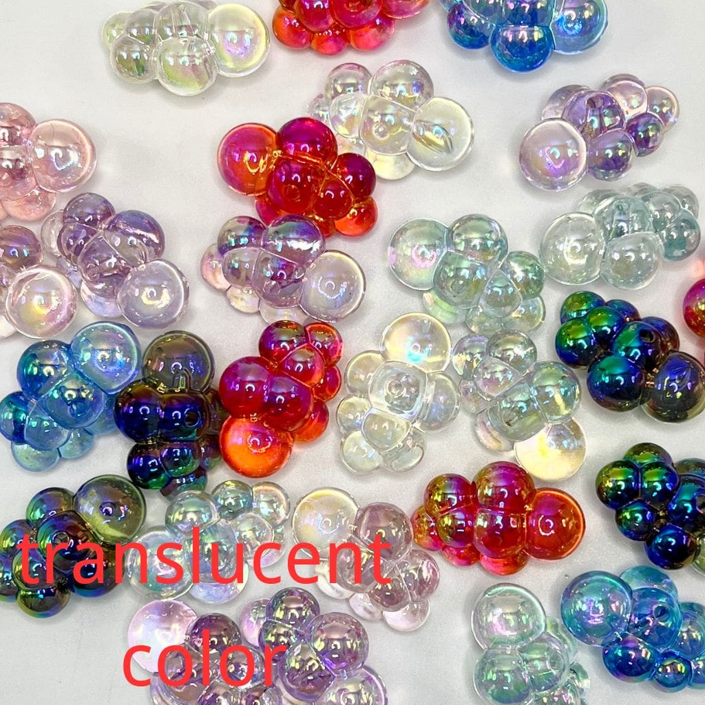 All Color Clouds Acrylic Beads, 32mm