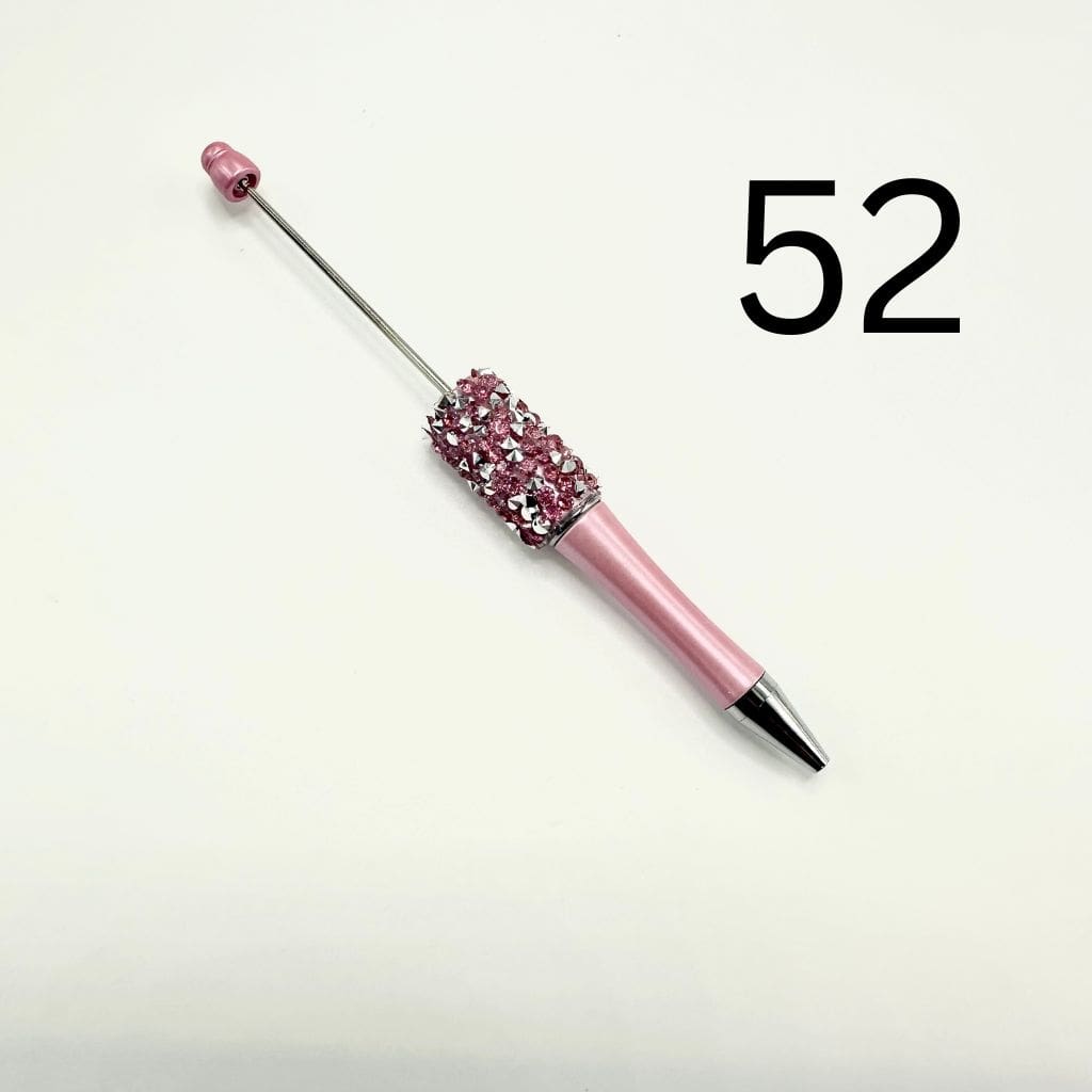 Beadable Pens with Cone Shape Rhinestones in Solid and Metallic Colors