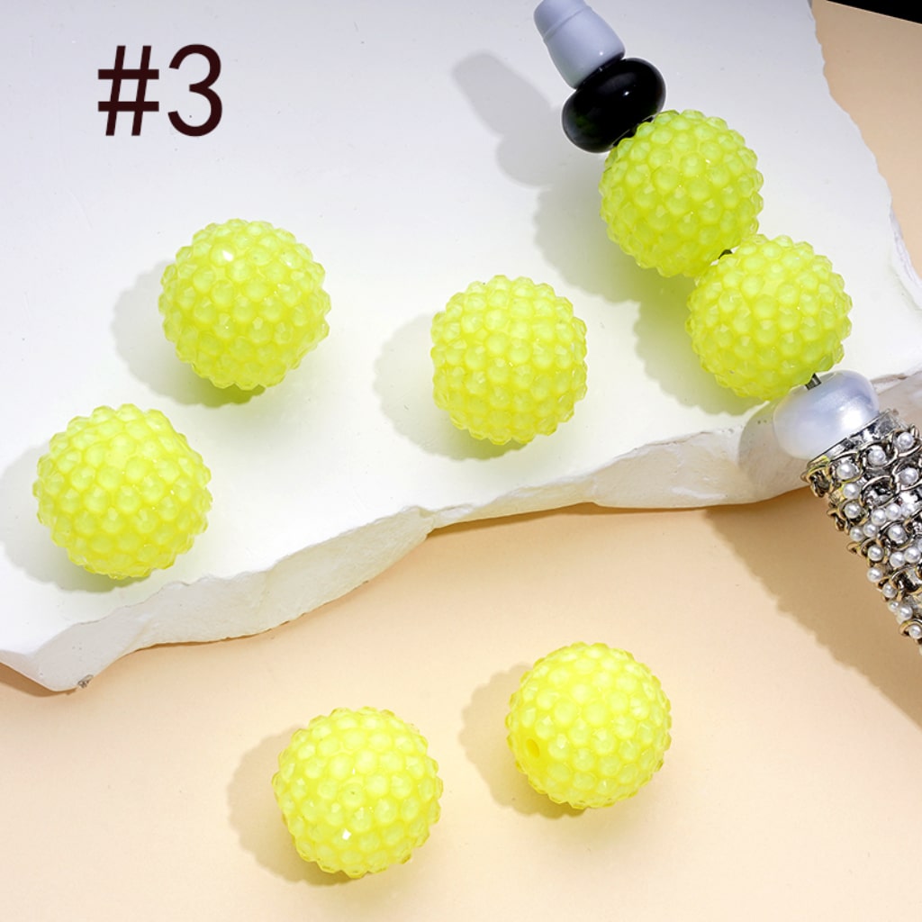 Acrylic Rhinestone Beads, Jelly Color Rhinestones, 20MM