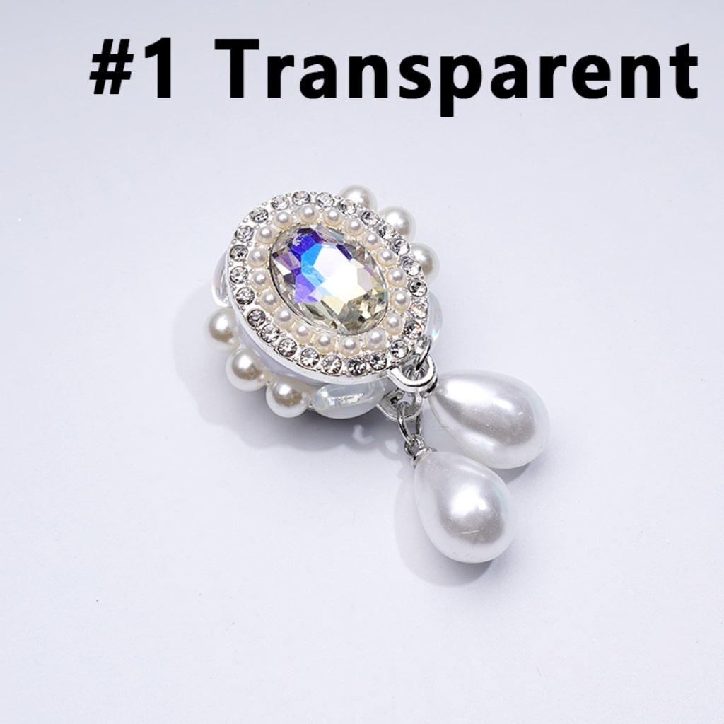 Delicate Fancy Silver Alloy Oval Shape Frame Large Red Rhinestone Inside with Mini Clear Rhinestones White Pearls Pendants Clay Beads, Around 27*48MM