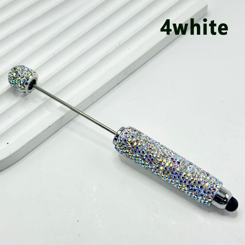 Beadable Clay Stylus Pens with AB & Colorful Rhinestones Covered the Entire Pen