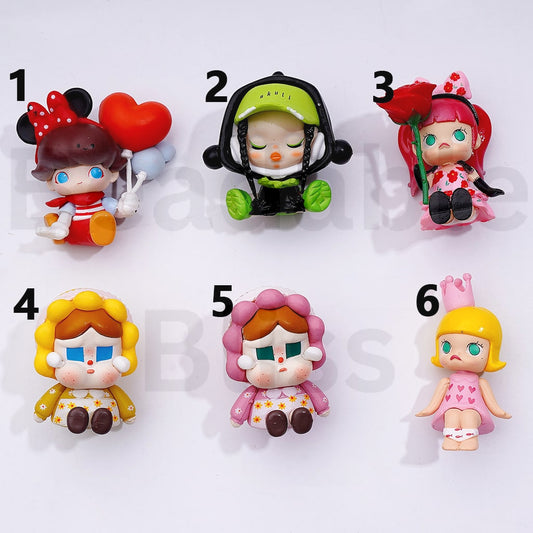 Cute Blind Box Crybab Moll Skullpand City of Nigh Pop Mar Series Figures Jewelry Accessories (No Hole)