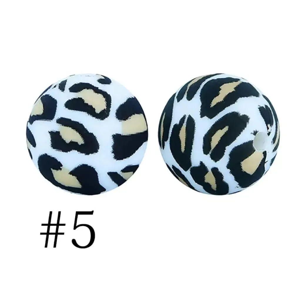 Printed Silicone Beads 15 mm