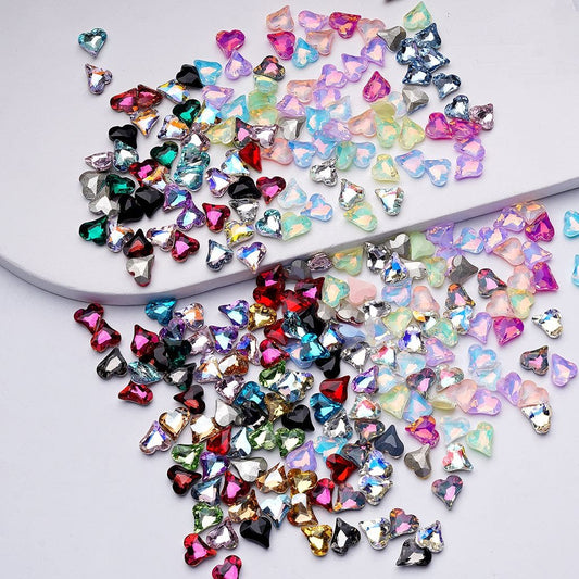 Mini Cute Shiny Hearts Charm for Jewelry Accessories, 8*9MM