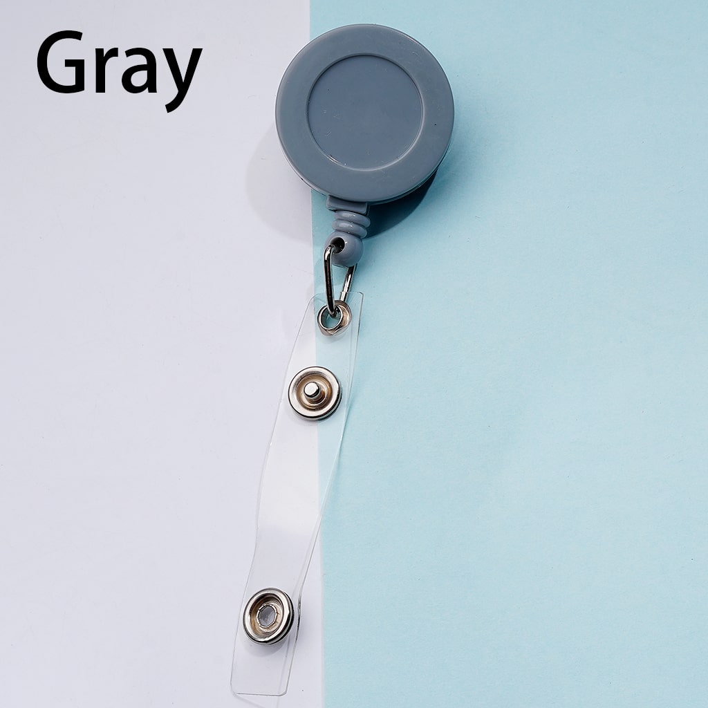 Creative Beaded Retractable Back Badge Holder Reels with Rotating Crocodile Clip