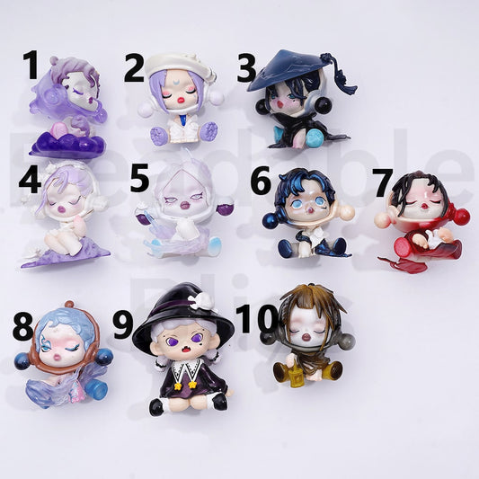 Cute Blind Box Skullpand Courtyar Plum Blosso Pop Mar Series Figures Jewelry Accessories (No Hole)