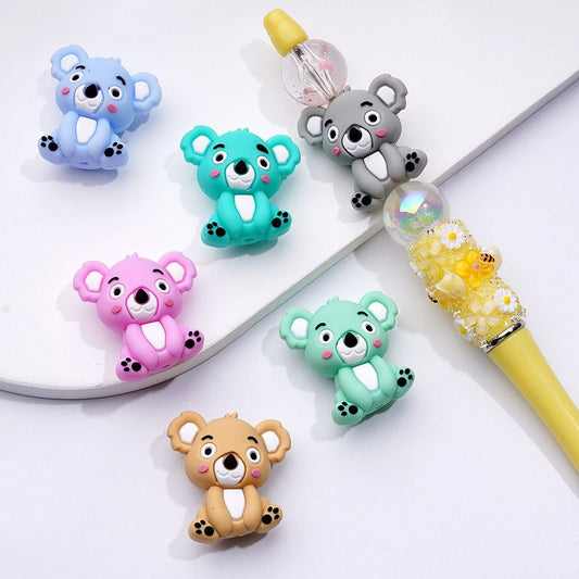 3D Little Cute Koala Silicone Focal Beads